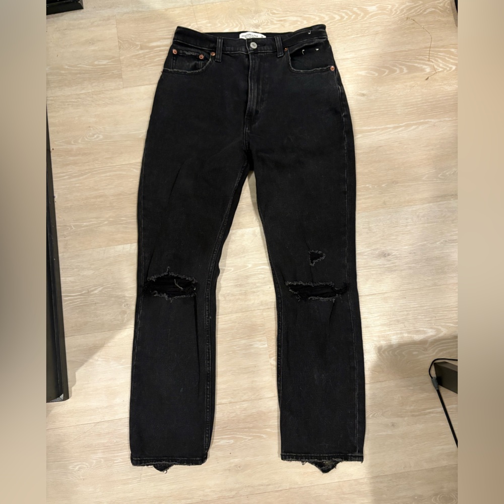 Abercrombie & Fitch ankle straight ultra high rise